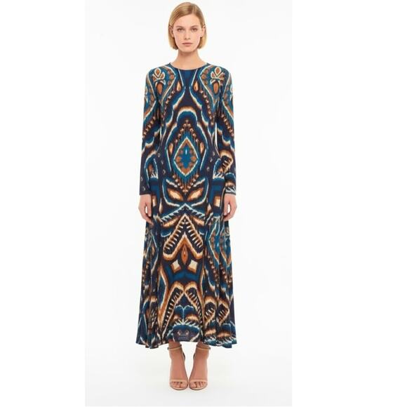 Farm Rio Lenzing Ikat Maxi Dress NWT XS - Picture 1 of 11